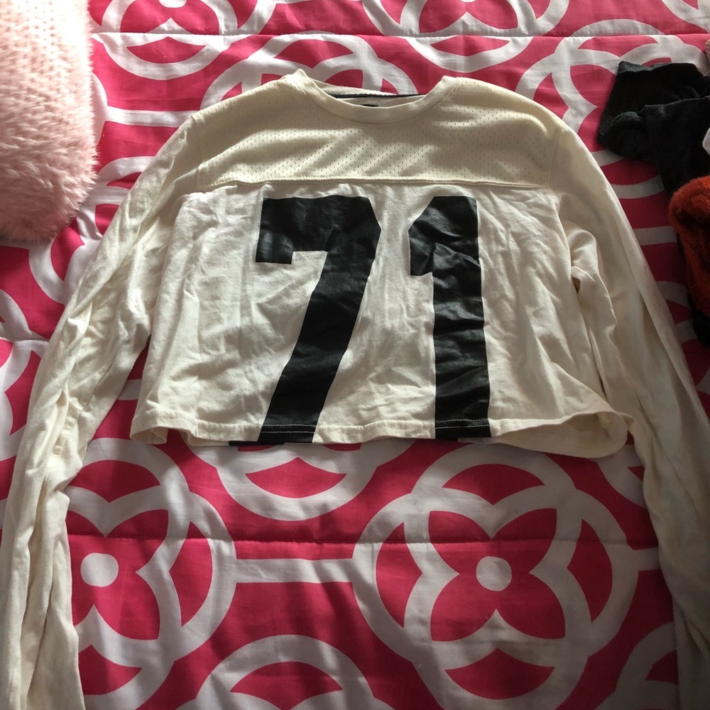 Cropped jersey urban outfitters top